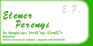 elemer perenyi business card